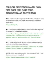 EPRI CORE PROTECTION NANTEL EXAM PREP GUIDE 2026 CORE TOPIC BREAKDOWN AND SOLVED ITEMS