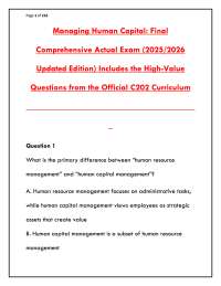Managing Human Capital 2025/2026 – Exam Prep & Study Guide