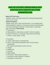 AANP FNP DIFFERENT VERSION EXAM IN 2025 QUESTIONS WITH COMPLETE SOLUTIONS GUARANTEED PAS