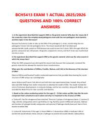 BCH5413 EXAM 1 ACTUAL 2025/2026 QUESTIONS AND 100% CORRECT ANSWERS