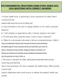 ATI Fundamentals Proctored Exam Study Guide (PDF) | 2025–2026 Nursing Exam Prep