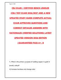 CBJ Exam 2025/2026: Certified Bench Jeweler Practice Test & Questions