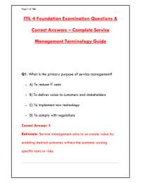 ITIL 4 Foundation Exam 2025/2026 – Practice Questions & Study Guide