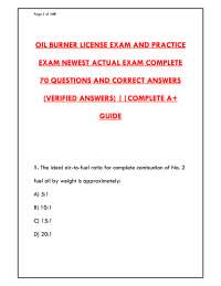 Oil Burner License Exam Prep 2025/2026 | Practice Test | 70 Questions & Answers