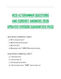 HESI A2 Grammar Test Bank | 120+ Practice Questions & Answers 2026