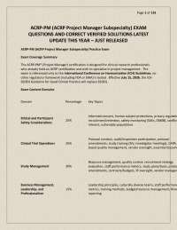 ACRP-PM (Association of Clinical Research Professionals – Project Manager Subspecialty) Co