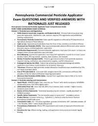 Pennsylvania Commercial Pesticide Applicator Exam QUESTIONS AND VERIFIED ANSWERS WITH RATI