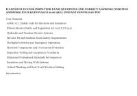 ILLINOIS ELEVATOR INSPECTOR EXAM QUESTIONS AND CORRECT ANSWERS (VERIFIED ANSWERS) PLUS RAT