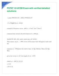 PSTAT 10 UCSB Exam with verified detailed solutions