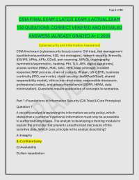 CSIA FINAL EXAM || LATEST EXAM || ACTUAL EXAM 150 QUESTIONS CORRECT