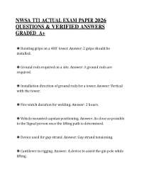 NWSA TT1 ACTUAL EXAM PAPER 2026 QUESTIONS & VERIFIED ANSWERS GRADED A+
