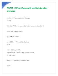 PSTAT 10 Final Exam with verified detailed answers