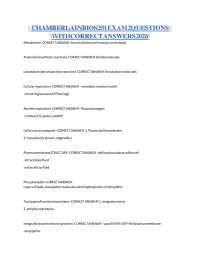 Chamberlain University BIOS251 Exam 2 Questions and Answers 2026 Updated Anatomy and Physi