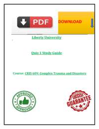 CRIS 609 Quiz 1 Study Guide: Disaster Stages, Complex Trauma & Crisis Intervention