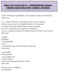 ABSA 4th Class Part B Comprehensive Exam Practice Questions (PDF) | 2026 Power Engineering