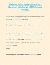 CPSI Exam (Latest Update 2026 / 2027) Questions with Answers 100% Correct {Grade A}