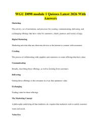 WGU D098 module 1 Quizzes Latest 2026 With Answers