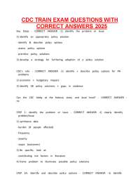CDC Train Exam Questions with Correct Answers 2026 | Complete Rail Safety & Operations Stu