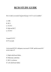 RCIS- GLOWACKI AND SOMMERS RCIS PREP AND REVIEW