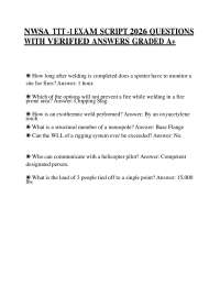 NWSA TTT -1 EXAM SCRIPT 2026 QUESTIONS WITH VERIFIED ANSWERS GRADED A+