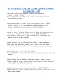CDCR Exam 2 Questions with Correct Answers 2026 | Intermediate Corrections Practice Test &