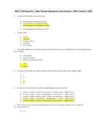 BIO 1510 Exam IIA - Blue Version Questions And Answers / 100% Correct / 2026