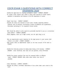 CDCR Exam 3 Questions with Correct Answers 2026 | Intermediate Corrections Practice Test &