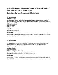 Nursing Pharmacology Complete Question and Correct Answers.
