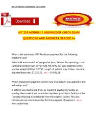 HIT 235 Module 3 Knowledge Check Questions and Answers – Comprehensive Health Information