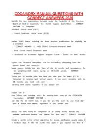 CDCA-ADEX Manual Questions with Correct Answers 2026 | Complete Dental Clinical Exam Study