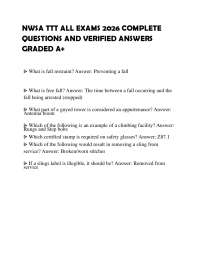 NWSA TTT -2 TEST BANK 2026 QUESTIONS WITH VERIFIED ANSWERS GRADED A+