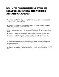 NWSA TTT COMPREHENSIVE EXAM SET 2026 FULL QUESTIONS AND VERIFIED ANSWERS GRADED A+