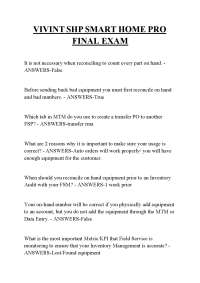 VIVINT SHP SMART HOME PRO FINAL EXAM,VIVINT SHP SMART HOME PRO FINAL EXAM