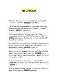 PSI Life Exam with questions with solved solutions