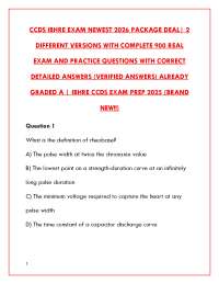 CCDS IBHRE EXAM 2026 – COMPLETE PACKAGE DEAL WITH 900 REAL QUESTIONS & CORRECT DETAILED AN