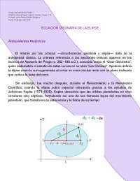 ecuación ordinaria de la elipse