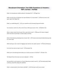 Storyboard Orientation Test | 100% Correct Answers Verified 2026/2027 Version