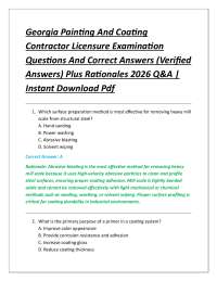 Georgia Painting And Coating Contractor Licensure Examination Questions
