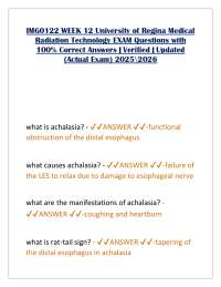 IMG0122 Week 12 Exam Questions & Answers: Medical Radiation Tech (2025/2026)