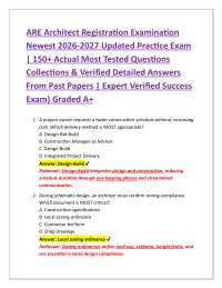 ARE Architect Registration Examination Newest 2026-2027 Updated Practice Exam | 150+ Act