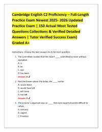 Cambridge English C2 Proficiency – Full-Length Practice Exam Newest 2025- 2026 Updated P