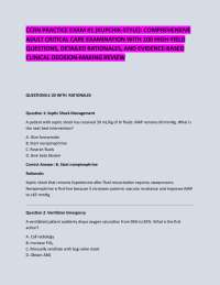 CCRN PRACTICE EXAM #1 (KUPCHIK-STYLE): COMPREHENSIVE ADULT CRITICAL CARE EXAMINATION WITH