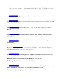 OCR Computer Science A level paper 1 Questions And Answers 2025/2026