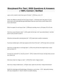 Storyboard Pro Test | 100% Correct Answers Verified 2026/2027 Version