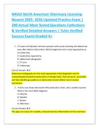 NAVLE North American Veterinary Licensing Newest 2025- 2026 Updated Practice Exam | 200
