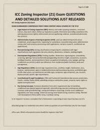 ICC Zoning Inspector (Z1) Exam QUESTIONS AND DETAILED SOLUTIONS JUST RELEASED.pdf is a com
