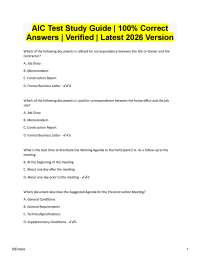 AIC Test Study Guide | 100% Correct Verified Q&A’s 2026/2027 Version