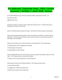 Air Methods Checkride Prep | 100% Correct Answers | Verified | Latest 2026/2027 Version