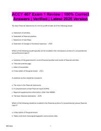 ACCY 407 Exam 1 Review | 100% Correct Verified Q&A’s 2026/2027 Version