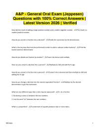 A&P General Oral Exam Jeppesen Questions | 100% Correct Answers | Verified Latest 2026/27